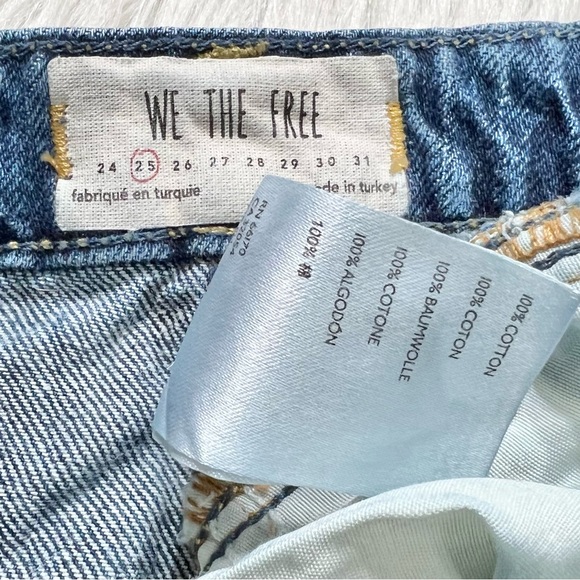 Free People Button Fly Distressed Shredded Fringe Hem Cutoff Jean Mini Skirt 0 - Picture 7 of 8